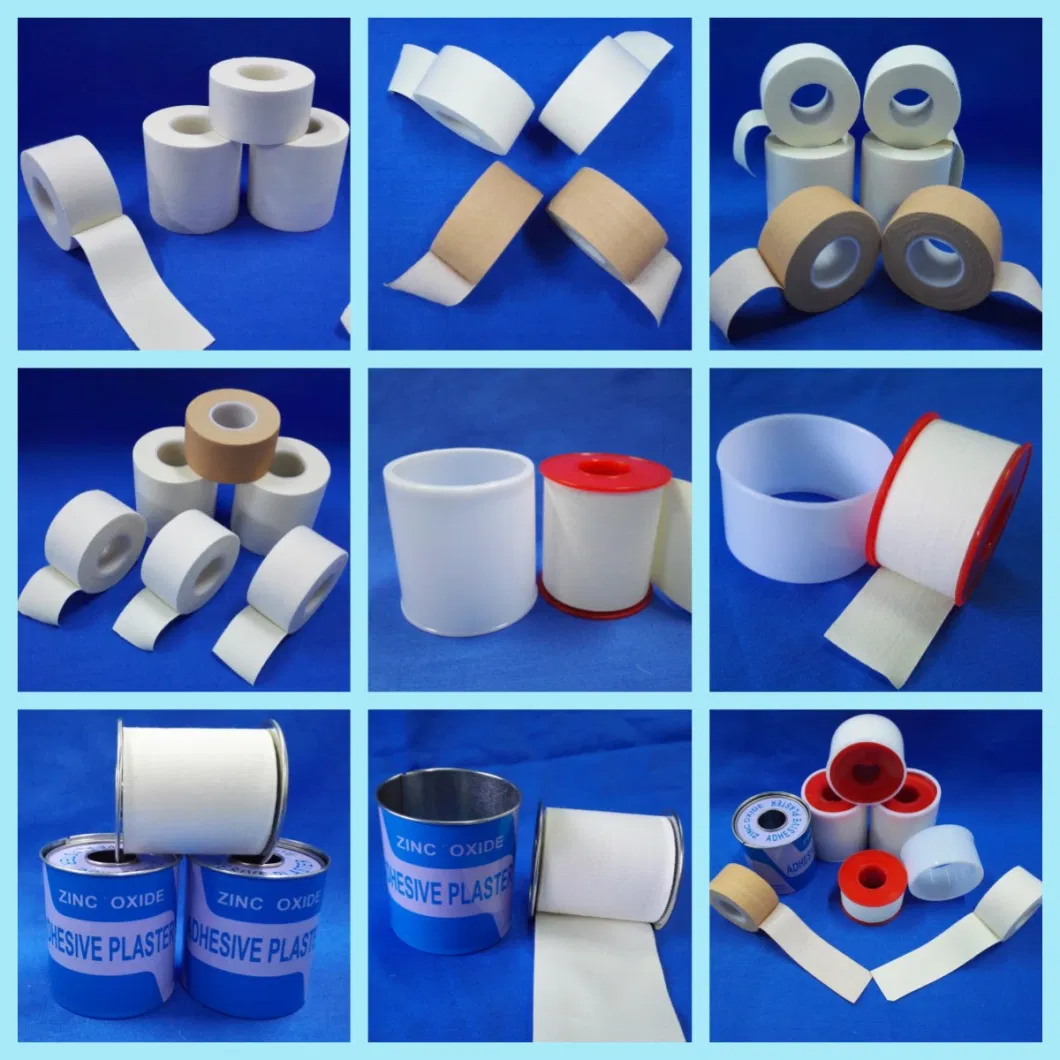 Surgical Adhesive Plaster Athletic Sports Tape Strong Rigid Strapping Tape for Sports Injuries Zinc Oxide Adhesive Plaster Zinc Oxide Tape for Tin Package