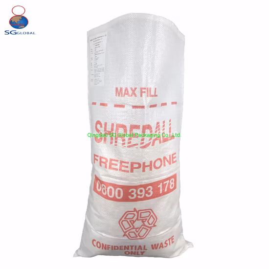 SGS Grs Factory BOPP Polypropylene Laminated Packaging 25kg 50kg Sack Packing Grain Rice Fertilizer Seed Feed Maize Transparent PP Woven Bag