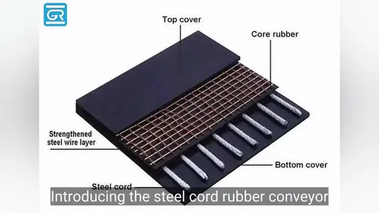 석탄 채굴 시멘트 사용 산성 알칼리 저항성 강철 코드 고무 컨베이어 벨트
